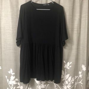 Oversized Boho Black Tee